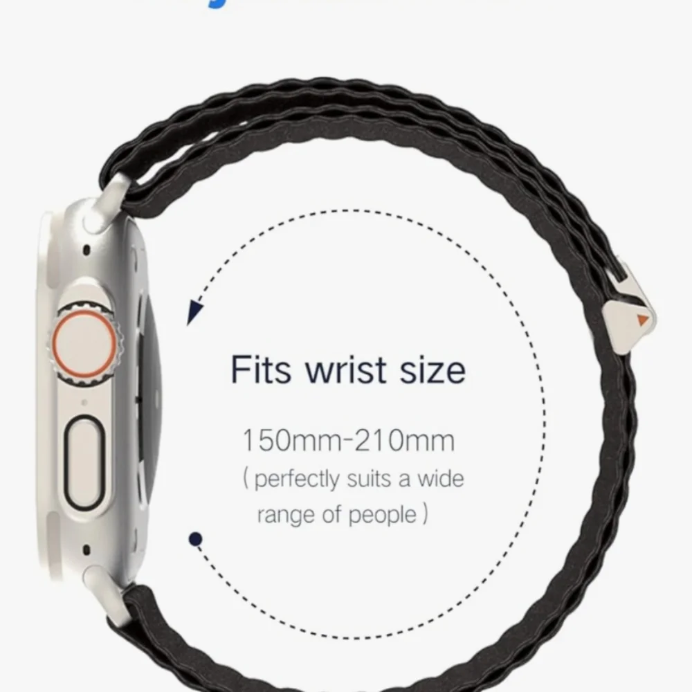 Grey Nylon Sport Loop Band Compatible with Apple Watch Band